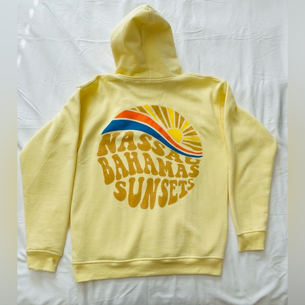 Nassau Bahamas Sunsets Yellow Hoodie